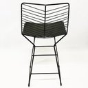 Ver imagem 4 de Banqueta média para Balcão Bertoia Retrô cor Preta altura 60cm - Poltronas do Sul
