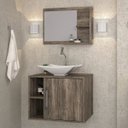 Ver imagem 2 de Conjunto para Banheiro Gabinete com Cuba Folha L38 e Espelheira Laura 600 Yescasa