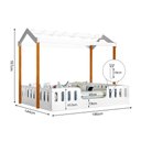 Ver imagem 5 de Cama Montessoriana Ágatha Casal com Led Branco/amêndoa Incluso Lousa Mágica