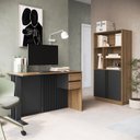 Ver imagem 1 de Conjunto de Escritório com 2 Peças Mesa com Gavetas e Armário com Nichos CJ8001