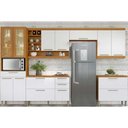 Ver imagem 1 de Cozinha Completa Burguesa Premium 6 Peças (3 Armários + 2 Balcões + 1 Paneleiro) C6p55 Freijo/off