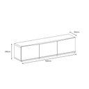 Ver imagem 4 de Rack Eros 180cm 2 Portas 1 Gaveta para Tv até 60 Polegadas Cedro com Offwhite - Rede Móveis