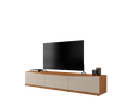 Ver imagem 3 de Rack Eros 180cm 2 Portas 1 Gaveta para Tv até 60 Polegadas Cedro com Offwhite - Rede Móveis