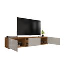 Ver imagem 2 de Rack Eros 180cm 2 Portas 1 Gaveta para Tv até 60 Polegadas Cedro com Offwhite - Rede Móveis