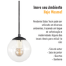 Pendente Globo Esfera de Vidro Cristal 14cm - Preto - 5