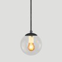 Ver imagem 2 de Pendente Globo Esfera de Vidro Cristal 14cm - Preto