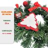 Guirlanda de Natal Cerejas Laço Top Luxo 25 Cm Média - 3