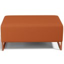 Ver imagem 5 de Puff Decorativo Sala De Estar Cléo 90cm Base De Ferro Cobre W01 Tecido Terracota - Lyam Decor