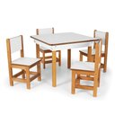 Ver imagem 2 de Conjunto Mesa Infantil Gabi 60x60cm com 4 Cadeiras Manu - Branco