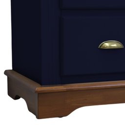 Balcão Buffet 4 Portas 2 Gavetas Manchester 2042 Linz Móveis - Azul Petróleo/imbuia Glazer - 4