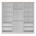 Ver imagem 5 de Guarda Roupa Casal 2,40m 6 Portas com Prateleiras 100% Mdf Cor:olmo