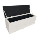 Ver imagem 6 de Kit Cabeceira e Calçadeira Baú Casal 1,40m Londres Linho Bege Dal Poz Estofados