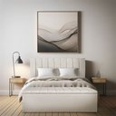 Ver imagem 2 de Kit Cabeceira e Calçadeira Baú Casal 1,40m Londres Linho Bege Dal Poz Estofados