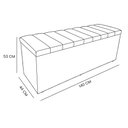 Ver mais imagens de Kit Cabeceira e Calçadeira Baú Casal 1,40m Londres Linho Bege Dal Poz Estofados