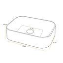 Ver imagem 4 de Cuba de Apoio Para Pia Banheiro Lavabo Sintético Sink C05 Branco - Lyam Decor
