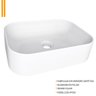 Cuba de Apoio Para Pia Banheiro Lavabo Sintético Sink C05 Branco - Lyam Decor - 3