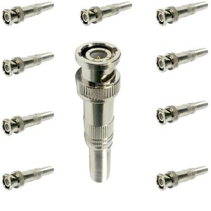 Kit C/ 10 Conectores Bnc C/ Mola Parafuso