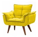 Ver imagem 2 de Kit 2 Poltronas Decorativa Opalla Sala de Estar Consultorio Clinica Suede Amarelo -decor Elity
