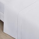 Ver imagem 2 de Jogo Cama Lençol Home Basic Solteiro 180 Fios C/ Ponto Palito 3 Peças - Branco