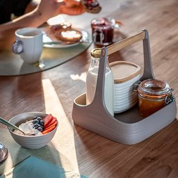 Organizador de Mesa e Cozinha em Plástico 100% Pós Consumo - Tierra - Branco Leite - Guzzini - 4