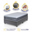 Ver imagem 3 de Conjunto Box Baú Cinza Argel Cinza Espuma D33 Solteiro 96x203x74 - King House