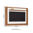 Ver imagem 3 de Painel para Tv até 60 Polegadas Monaco 1 Prateleira Cedro/branco - Casa D