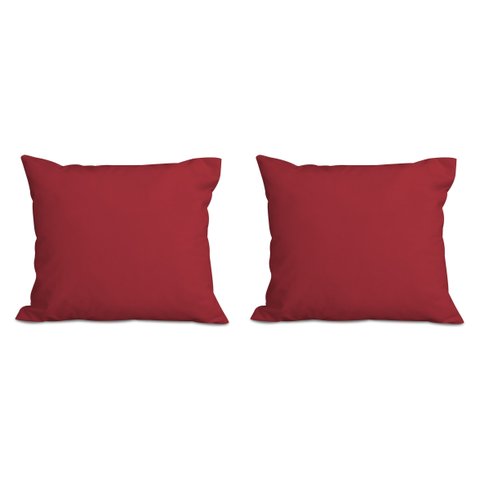 Kit 2 Almofadas Decorativa Quadrado 45x45 Cm Cm Sala Quarto Sofá Suede Vermelho Eli Móveis e Decoraç