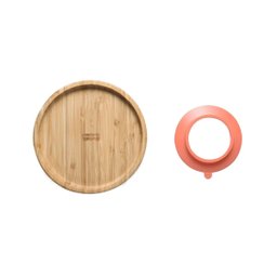 Prato Raso Com Ventosa Para Alimentação Bebê 6 Meses Bambu Rosa FisherPrice - 3