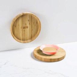 Prato Raso Com Ventosa Para Alimentação Bebê 6 Meses Bambu Rosa FisherPrice - 4