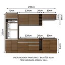 Ver imagem 3 de Armário de Cozinha Completa 290cm Rustic Vicenza Madesa 12