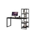 Ver imagem 2 de Escrivaninha Mesa Escritório com Estante Innovare 4 Prateleiras 170cm Industrial Preto