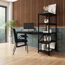 Ver imagem 1 de Escrivaninha Mesa Escritório com Estante 4 Prateleiras Innovare