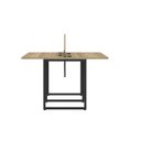 Ver imagem 7 de Plataforma Dupla Escrivaninha Tub Corporativa Light 4 Lugares 220cm Industrial Noce Naturalle e Preto Marromle