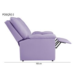 Poltrona Reclinável Lisboa Suede Estética Cílios Mamãe com Mocho/ Assento de Elevação - 7