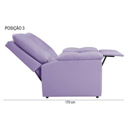 Poltrona Reclinável Lisboa Suede Estética Cílios Mamãe com Mocho/ Assento de Elevação - 8