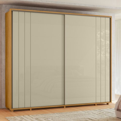 Guarda Roupas 2 Portas de Correr 280cm Dali 161 Espazzo Madetec