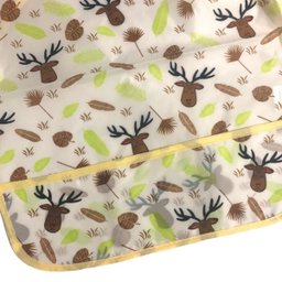Babador Manga Longa Blw Baby Impermeável Bolso Alce Neném - 9