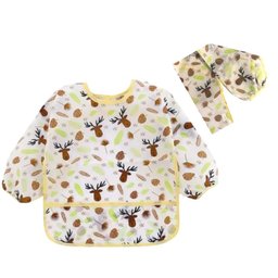 Babador Manga Longa Blw Baby Impermeável Bolso Alce Neném - 2