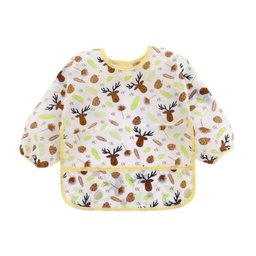 Babador Manga Longa Blw Baby Impermeável Bolso Alce Neném - 3