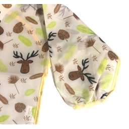 Babador Manga Longa Blw Baby Impermeável Bolso Alce Neném - 5