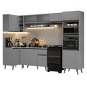 Ver imagem 3 de Armário de Cozinha Completa de Canto 385cm Cinza Nice Madesa 03