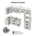 Ver imagem 4 de Armário de Cozinha Completa de Canto 385cm Cinza Nice Madesa 03
