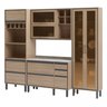 Cozinha Modulada Canela 4 Peças com Cristaleira  - 1