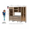 Cozinha Modulada Canela 4 Peças com Cristaleira  - 2