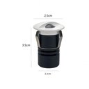Ver imagem 4 de Balizador Nordecor Mini Romi Redondo de Embutir Alto Irc 90 Led 1w Bivolt Branco 3000k Luz Amarela