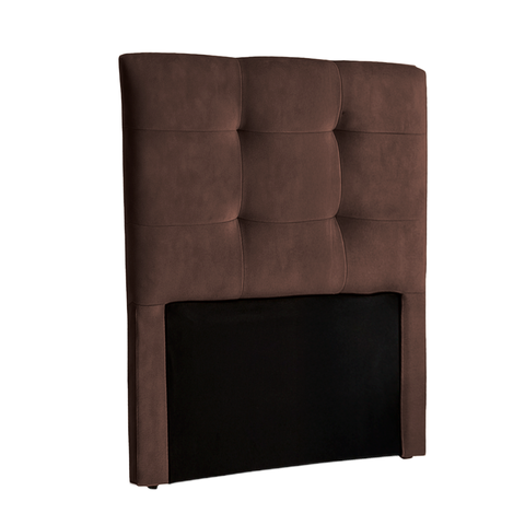 Cabeceira Solteiro Marrom Veludo Fit Nature 88x136
