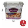 3 Potes 100% Hermético Acrílico 1 Litro Empilhável Reforçado - 2