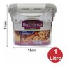 3 Potes 100% Hermético Acrílico 1 Litro Empilhável Reforçado - 4
