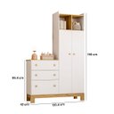 Ver imagem 4 de Guarda Roupa com Comoda Flora 4970 com 2 Portas e 3 Gavetas