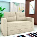 Ver imagem 3 de Sofá Cama 2 Lugares Casal 1,50 Mts Bouclê Luma Matrix Cor:boucle Bege